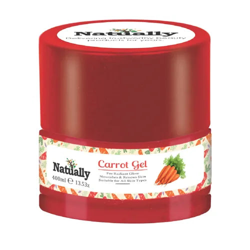 Natually Carrot Gel For Radiant Glow Nourishes & Renews Skin - 350g