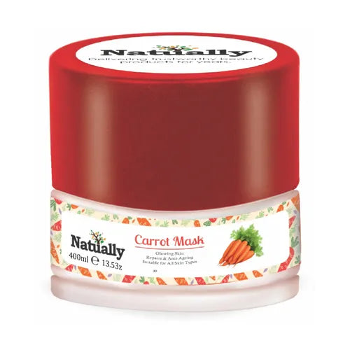 Natually Carrot Mask Glowing Skin Repairs & Anti-Ageing - 350g