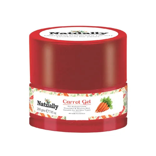 Natually Carrot Gel For Radiant Glow Nourishes & Renews Skin - 200g