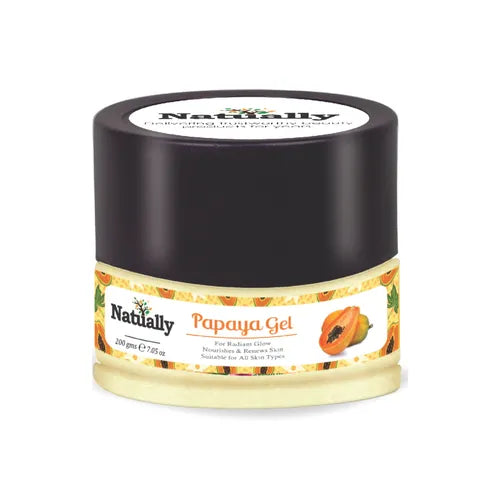 Natually Papaya Gel - For Radiant Glow Nourishes & Renews Skin - 200g