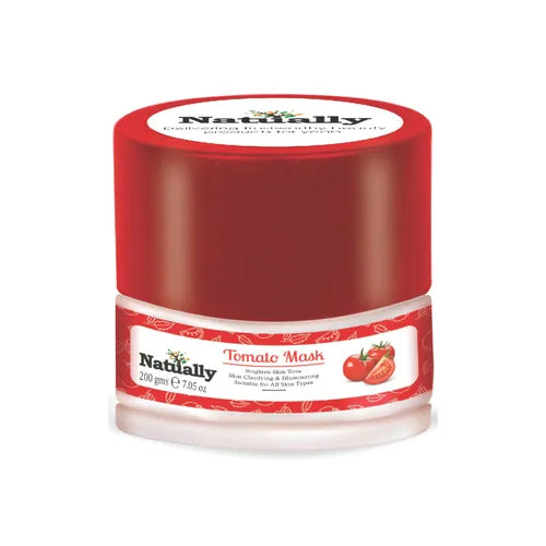 Natually Tomato Mask - Brighten Skin Tone Skin Clarifying & Illuminating - 200g