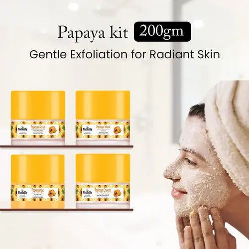 Natually Papaya Eco Glow Kit - Exfoliate & Hydrate -200g*4