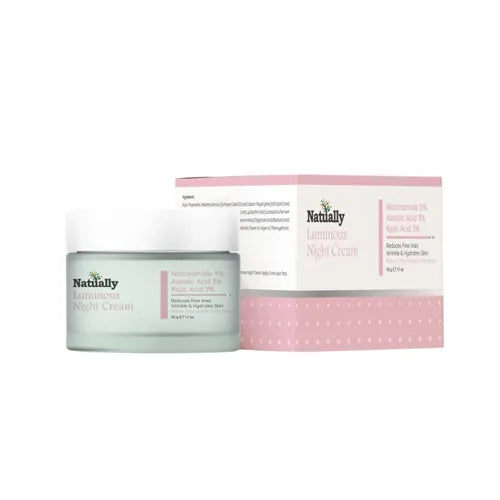 Natually Luminous Night Cream -5% Niacinamide, Azelaic Acid, 3% Kojic Acid