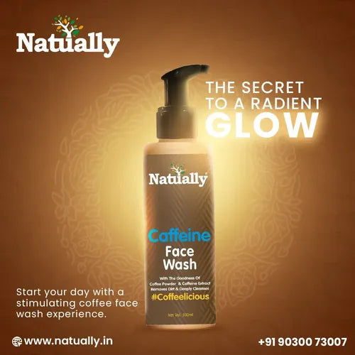 Natually Caffeine FaceWash coffee powder & caffeine extract