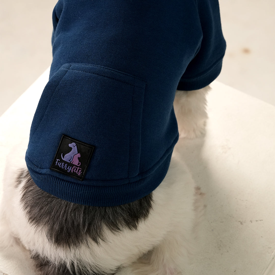 MidSky Lounge Hoodie – Cool Blue Winter Pet Hoodie