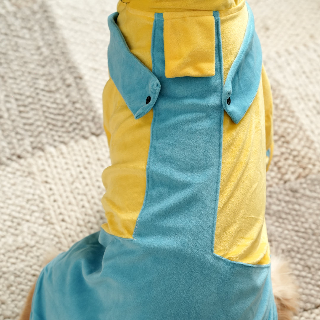 Furryfits Minion Mischief – Playful Velvet Pet Hoodie