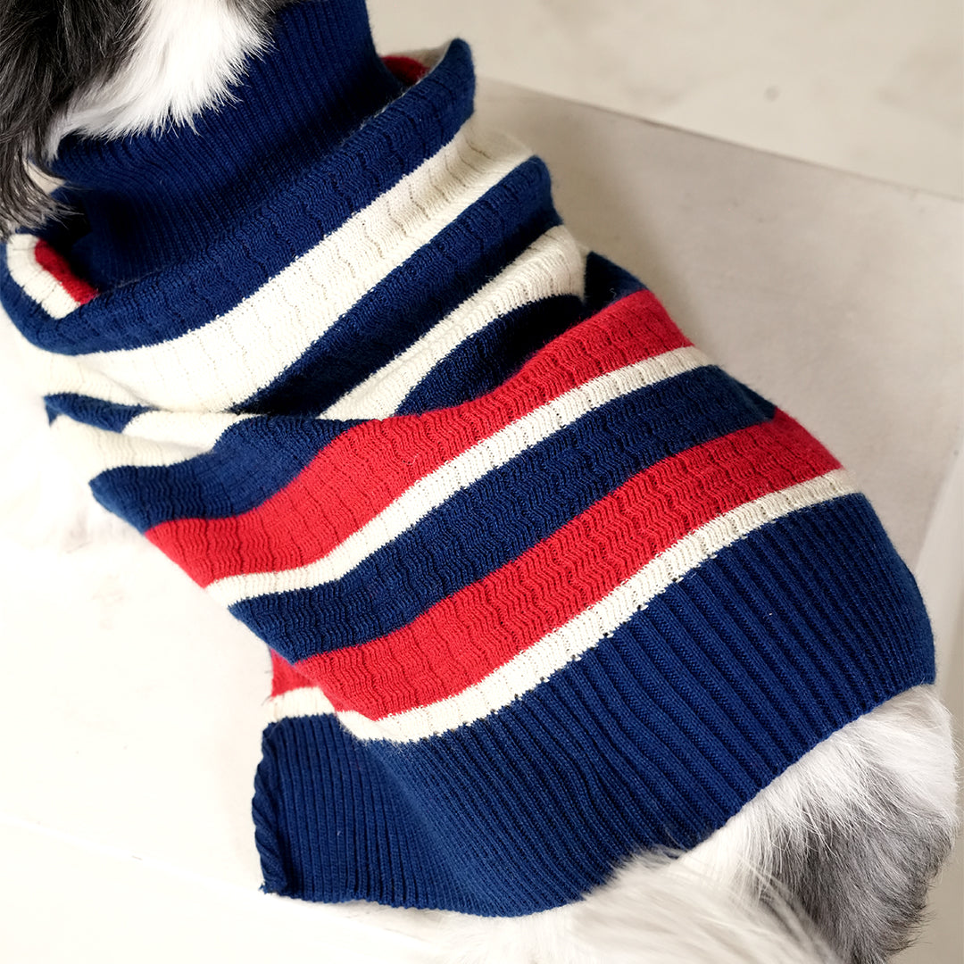 Harbor Stripes Sweater – Classic Nautical Knit Pet Sweater