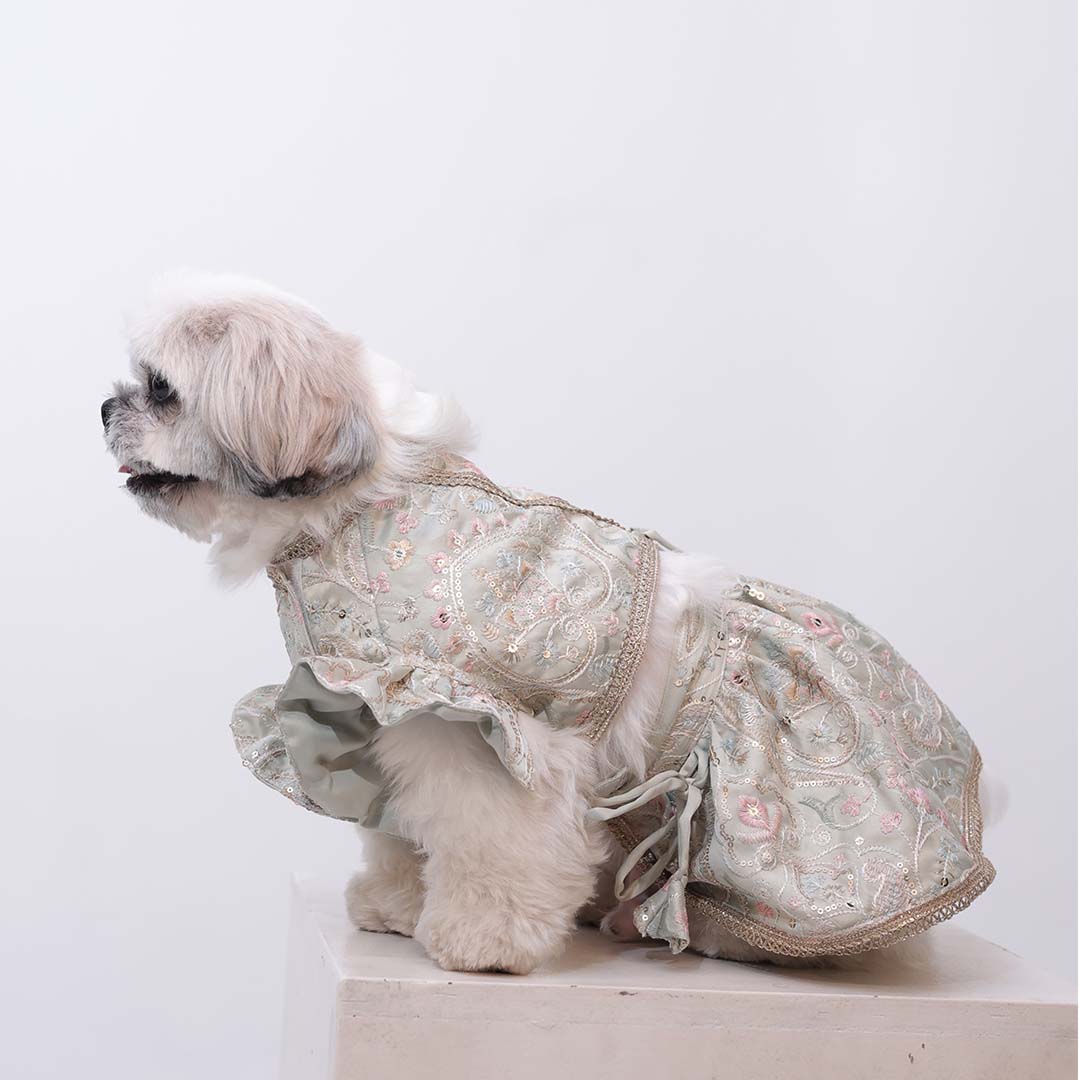 Mint Swirl Designer Lehenga