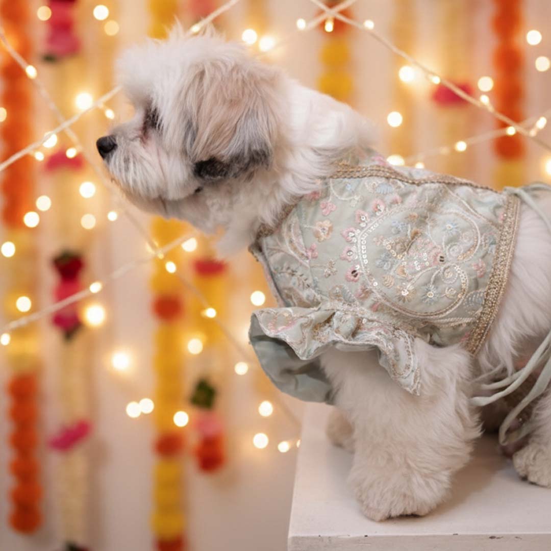 Mint Swirl Designer Lehenga