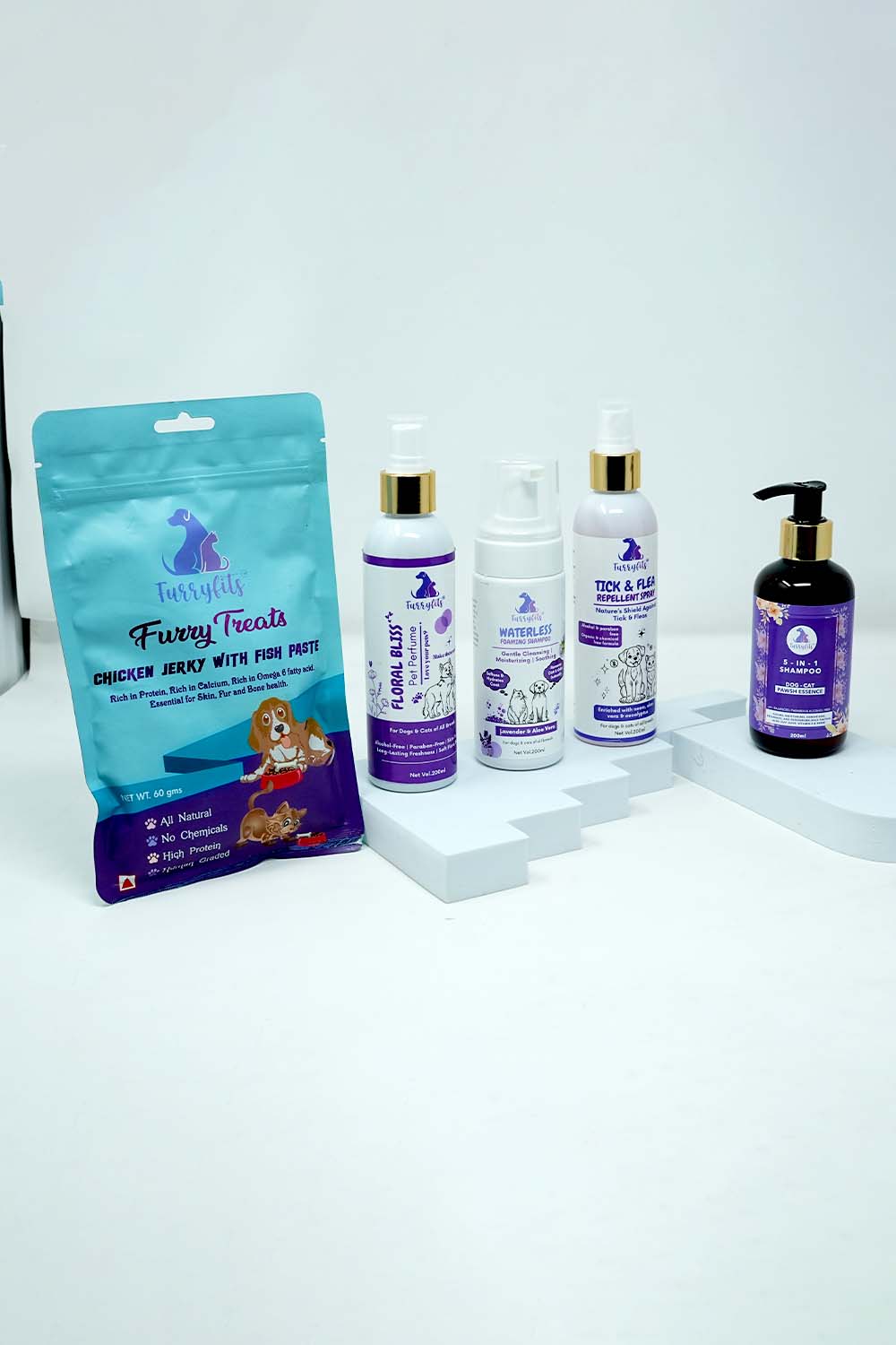 FurryFits Total Care Combo – Treat, Cleanse, Fragrance & Flea Shield