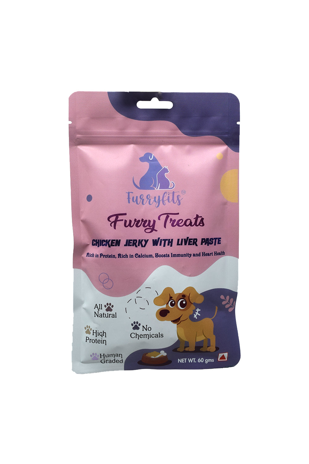 FurryFits Chicken Jerky with Liver Paste – High-Protein Dog Treat