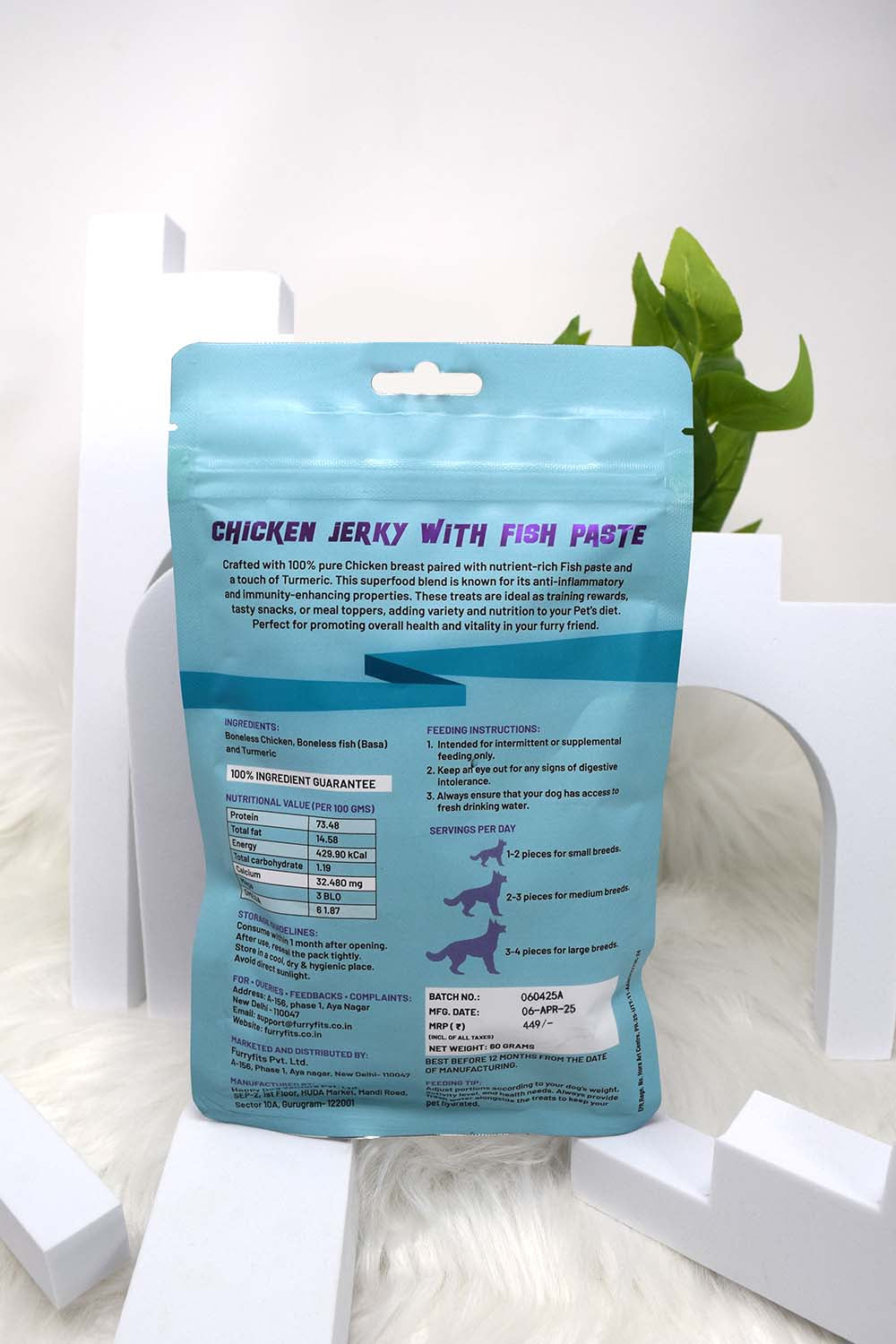 FurryFits Chicken Jerky with Fish Paste – Delicious Pet Snack