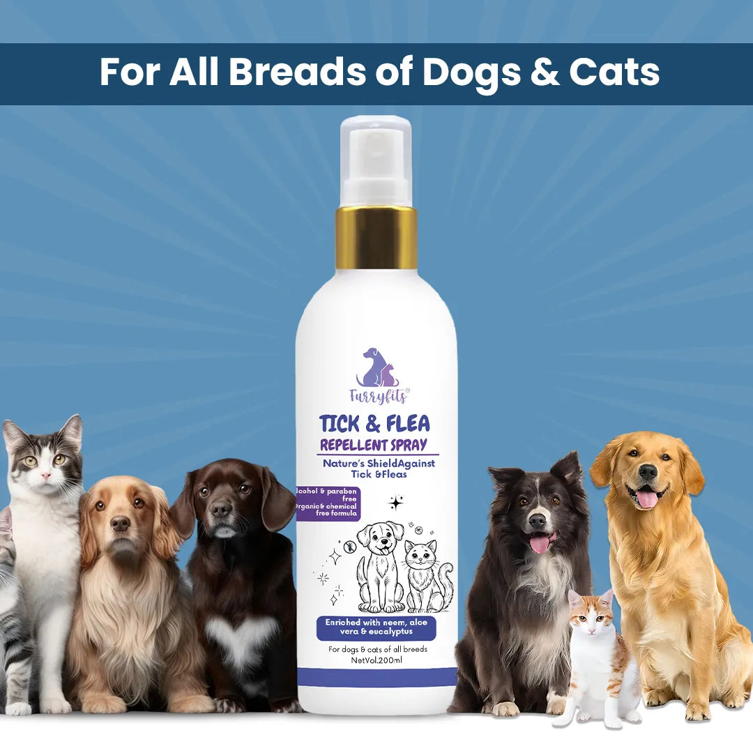 FurryFits Tick & Flea Repellent Dog Spray – Protects Pets from Pests
