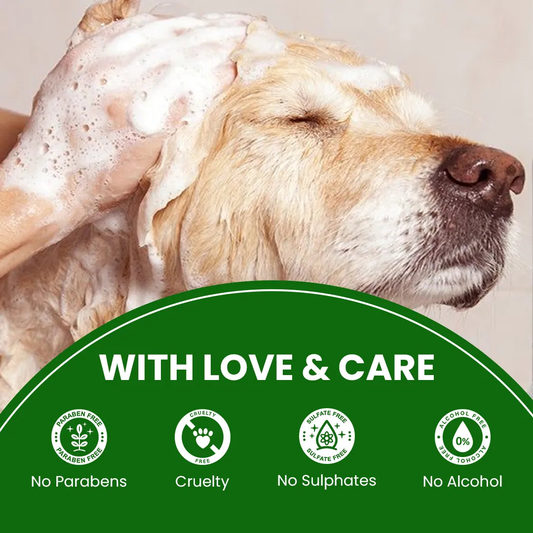 FurryFits Neem & Tea Tree Waterless Shampoo - No-Rinse Foam Shampoo