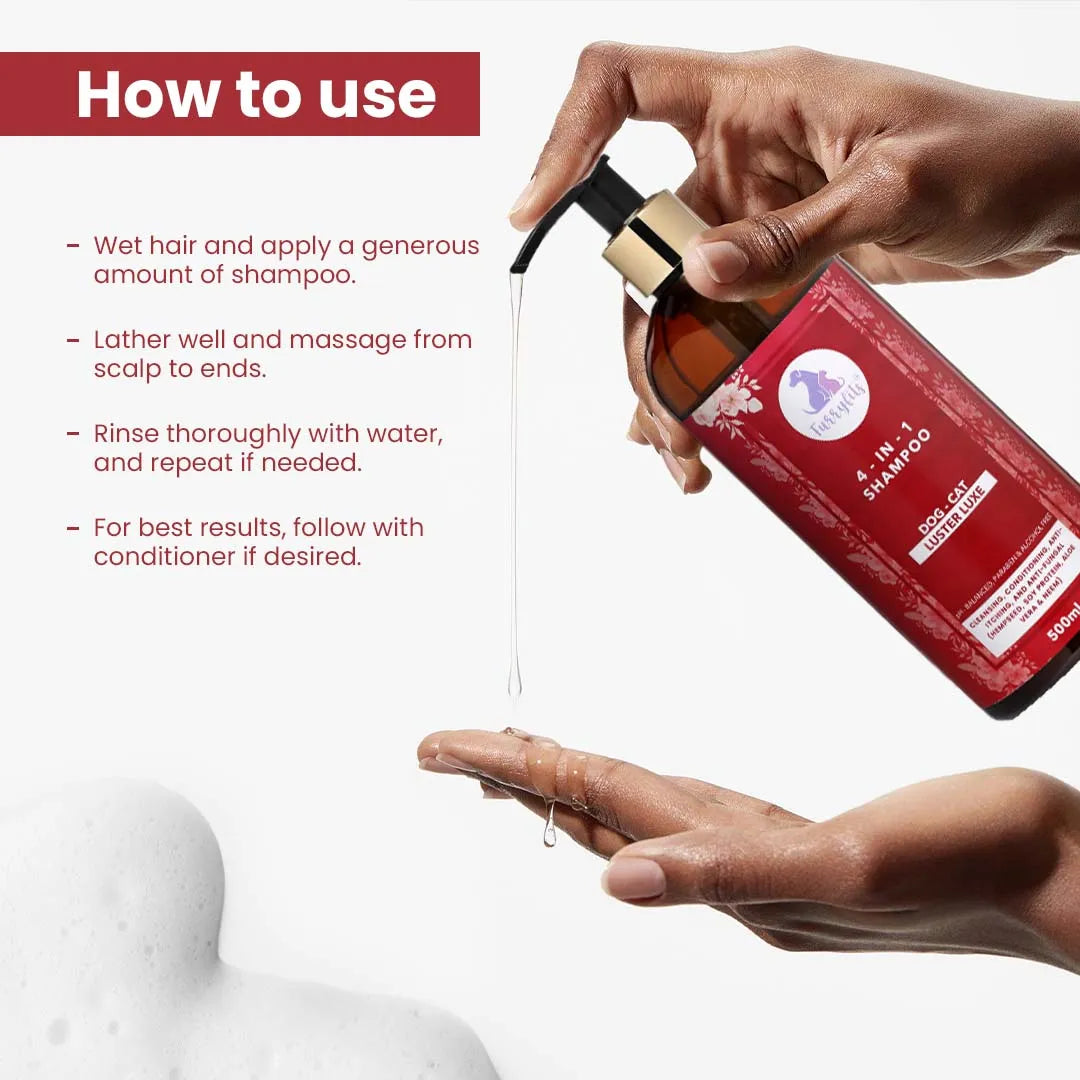 FurryFits 4-in-1 Pet Shampoo - Clean, Condition, Deodorize & Detangle