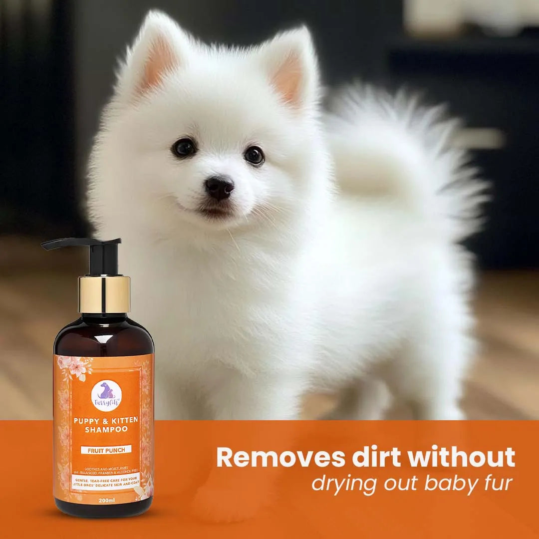 FurryFits Puppy & Kitten Shampoo - 200ml Gentle Care Wash