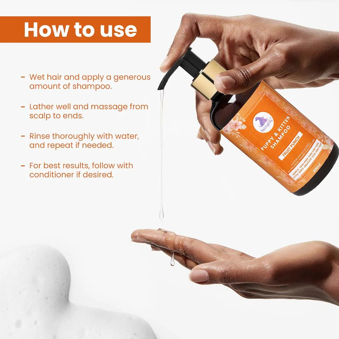 FurryFits Puppy & Kitten Shampoo - 200ml Gentle Care Wash