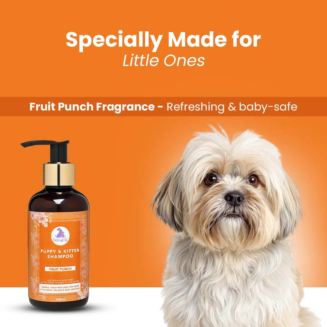 FurryFits Puppy & Kitten Shampoo - 200ml Gentle Care Wash